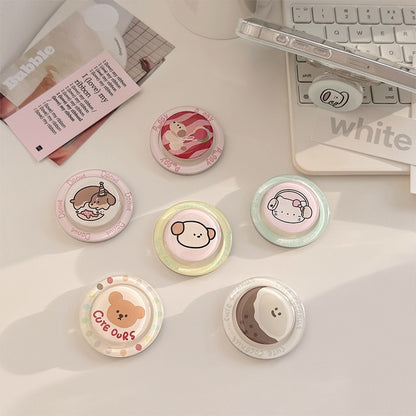 Chromahome Cute Cartoon Puppy Cat MagSafe Adhesive Ring Holder