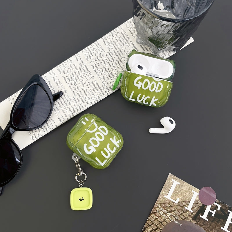 Chromahome Fresh Green English Smiley Face AirPods Case - Chromahome  