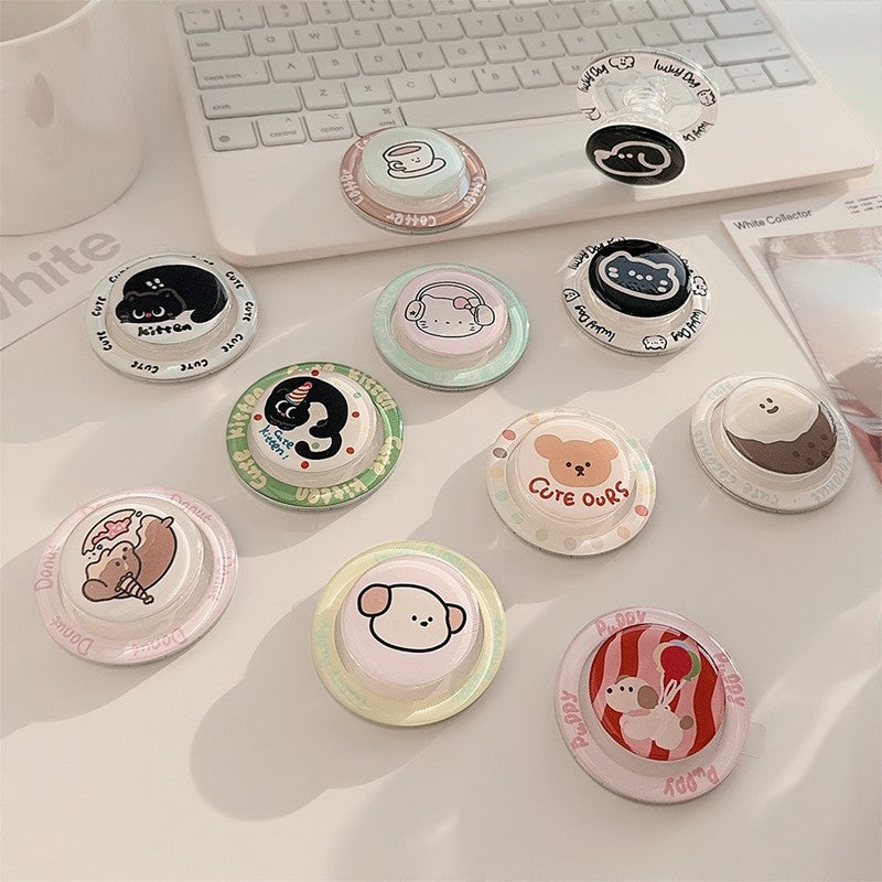 Chromahome Cute Cartoon Puppy Cat MagSafe Adhesive Ring Holder