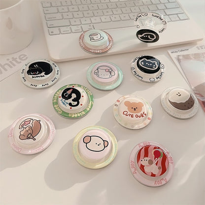 Chromahome Cute Cartoon Puppy Cat MagSafe Adhesive Ring Holder