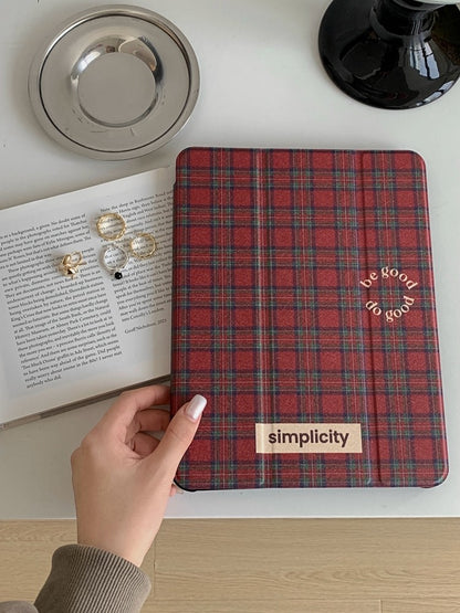 Chromahome Celebrity Red Plaid iPad Case