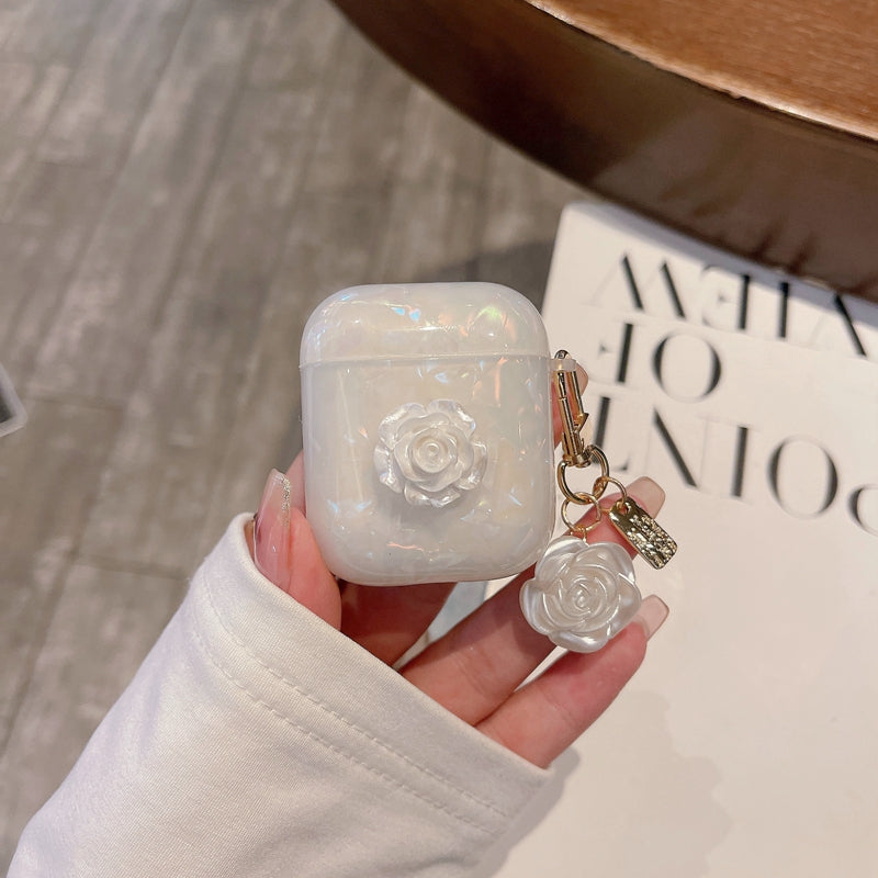 Chromahome white Camellia AirPods Case - Chromahome  