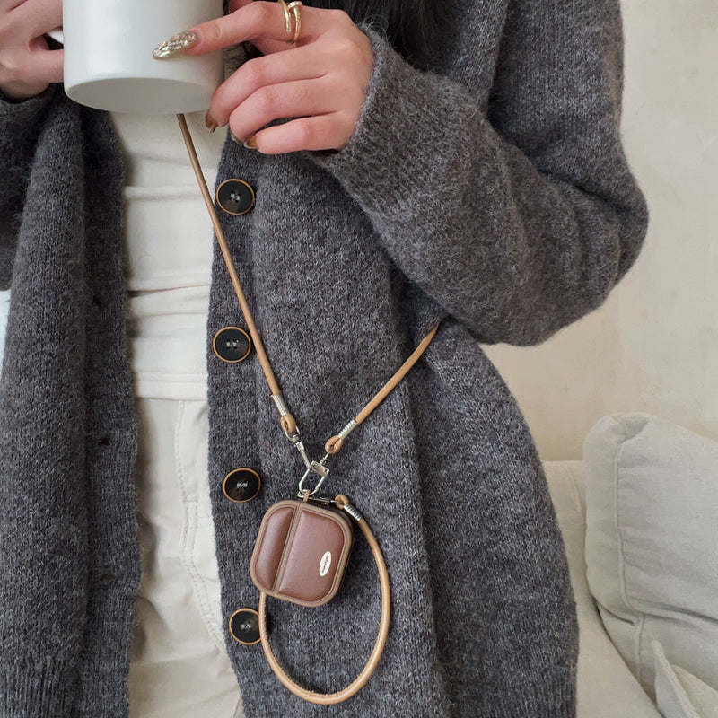 Chromahome Retro Solid Color Leather AirPods Case - Chromahome  