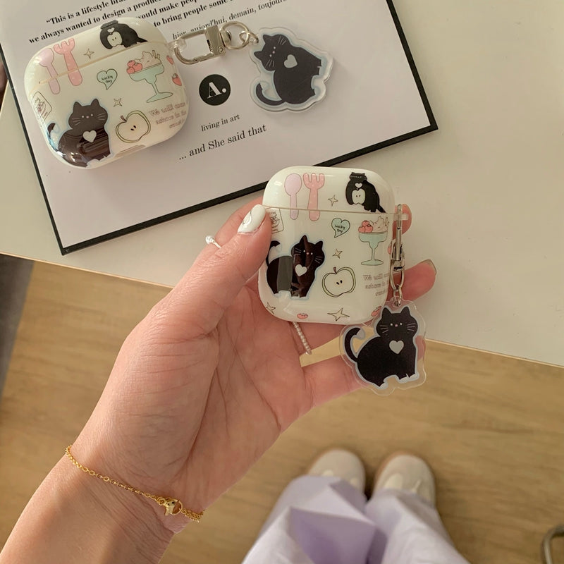 Chromahome Cute Little Black Cat AirPods Case - Chromahome  