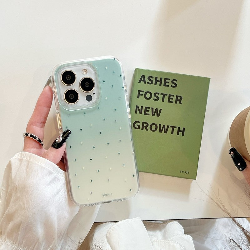Chroamhome Fresh Mint Green Gradient Star iPhone Case - Chromahome   