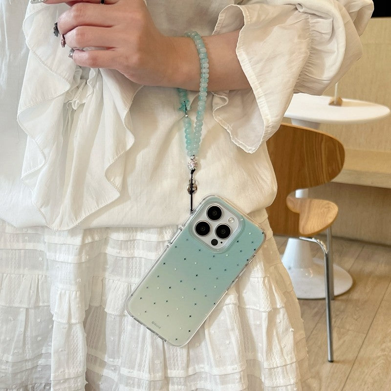 Chroamhome Fresh Mint Green Gradient Star iPhone Case - Chromahome   