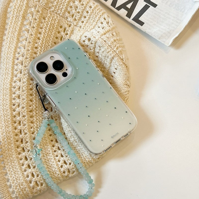 Chroamhome Fresh Mint Green Gradient Star iPhone Case - Chromahome   