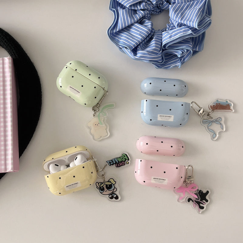 Chromahome Black Polka Dot Small Animal AirPods Case - Chromahome  