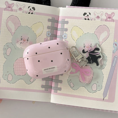 Chromahome Black Polka Dot Small Animal AirPods Case - Chromahome  