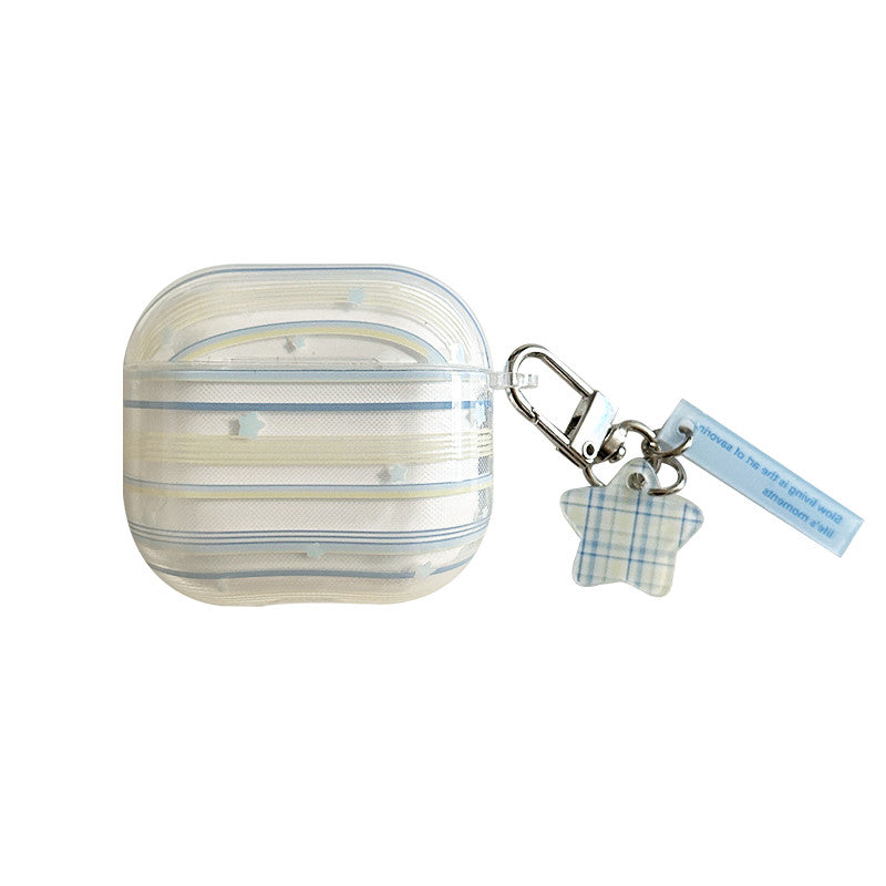 Chromahome Blue and Green Striped Star AirPods Case - Chromahome