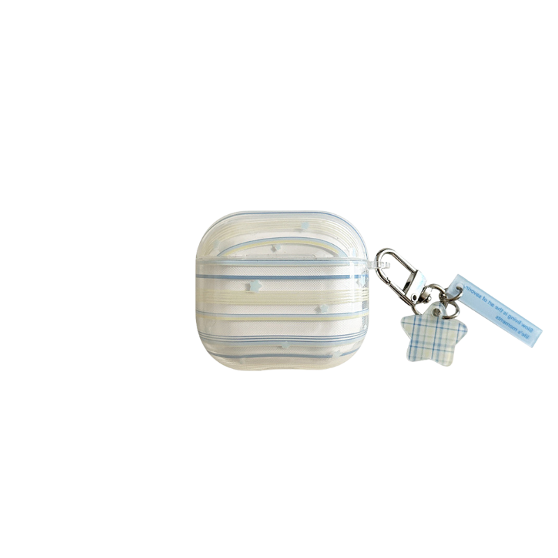 Chromahome Blue and Green Striped Star AirPods Case - Chromahome  