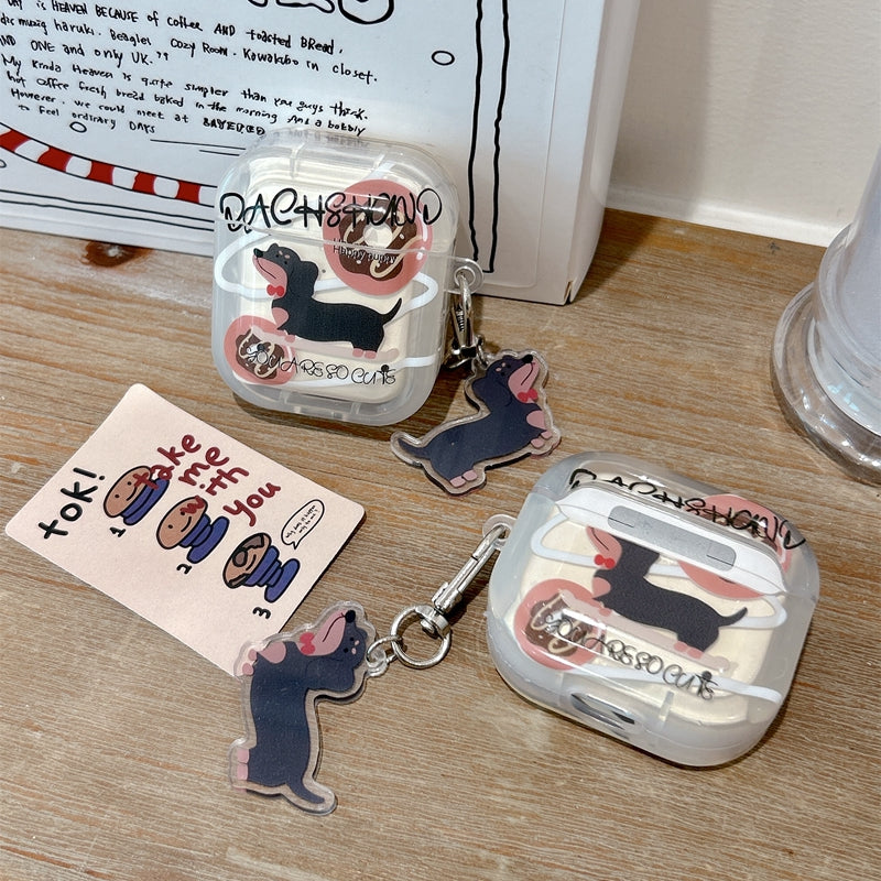 Chromahome Cartoon Donut Dachshund AirPods Case - Chromahome  