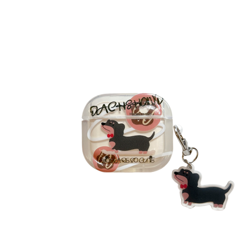 Chromahome Cartoon Donut Dachshund AirPods Case - Chromahome  
