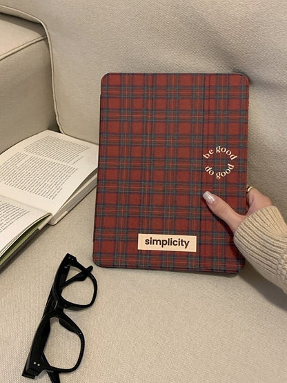 Chromahome Celebrity Red Plaid iPad Case - Chromahome  