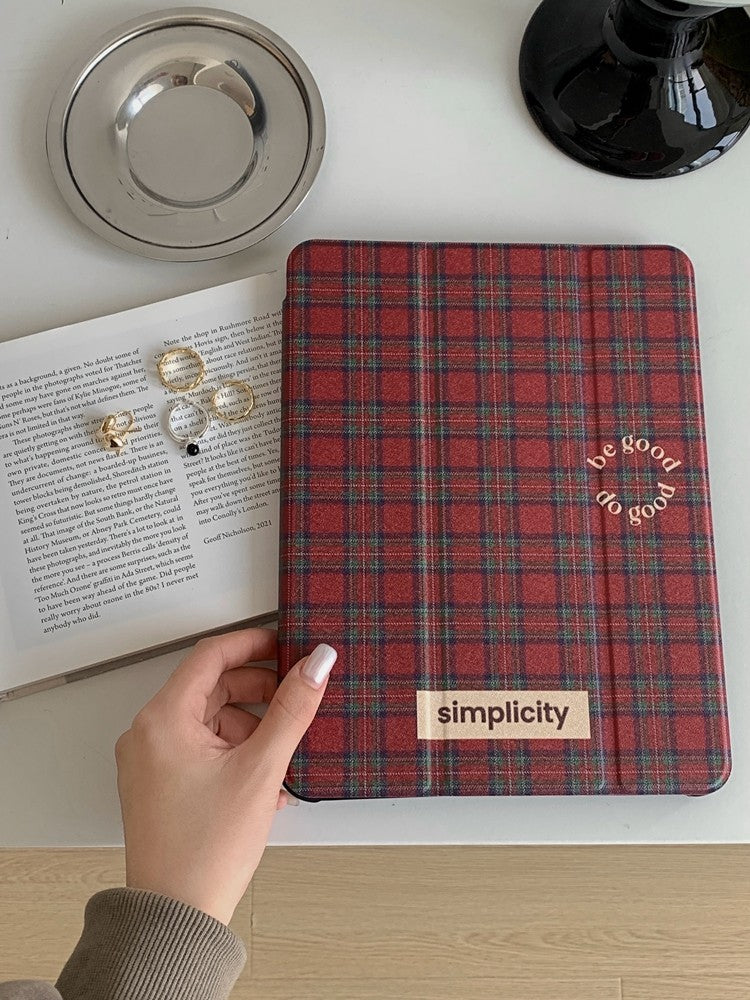 Chromahome Celebrity Red Plaid iPad Case - Chromahome  