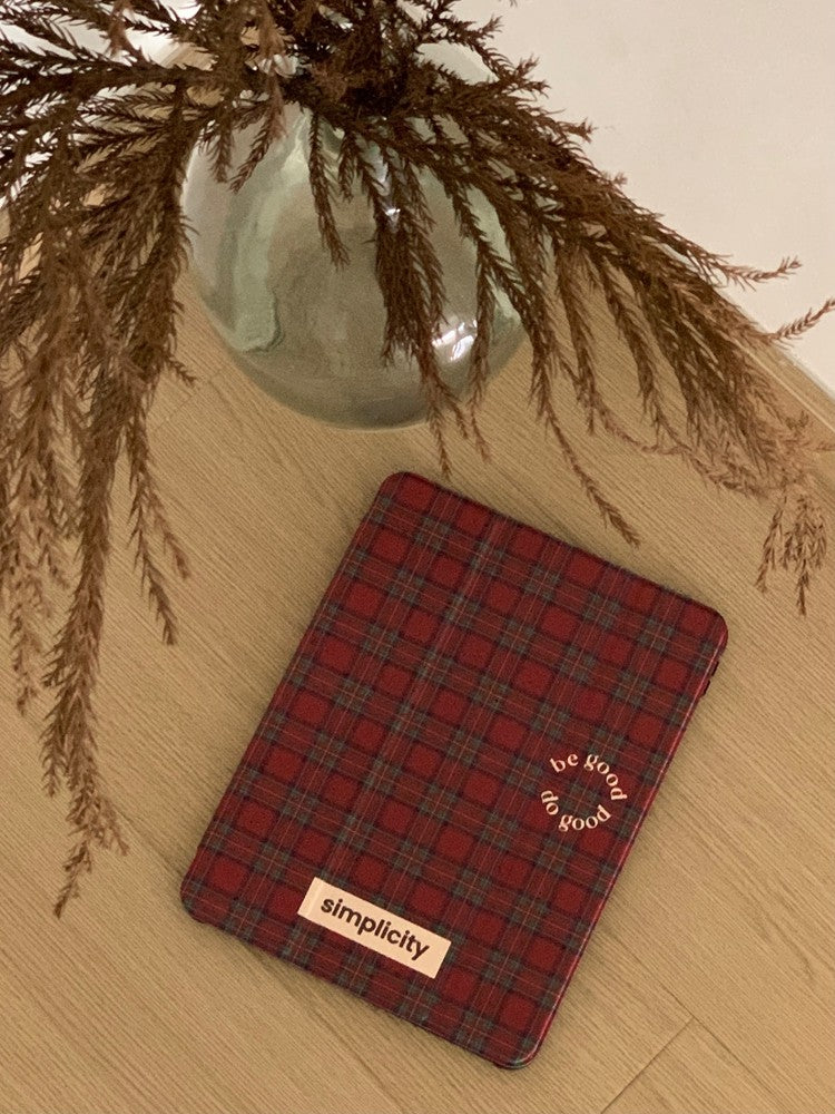 Chromahome Celebrity Red Plaid iPad Case - Chromahome  