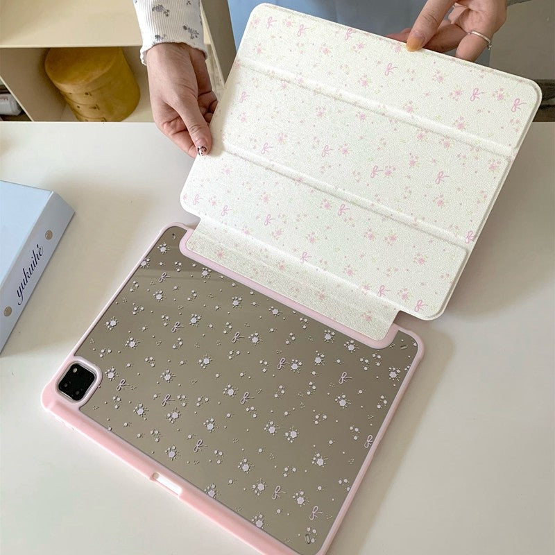 Chromahome Crushed Flower Bowknot Compatible iPad Case - Chromahome  