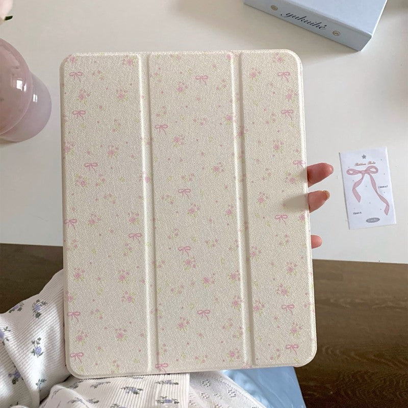 Chromahome Crushed Flower Bowknot Compatible iPad Case - Chromahome  