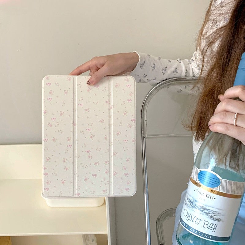 Chromahome Crushed Flower Bowknot Compatible iPad Case - Chromahome  