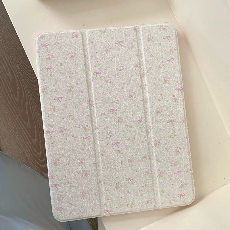 Chromahome Crushed Flower Bowknot Compatible iPad Case - Chromahome  