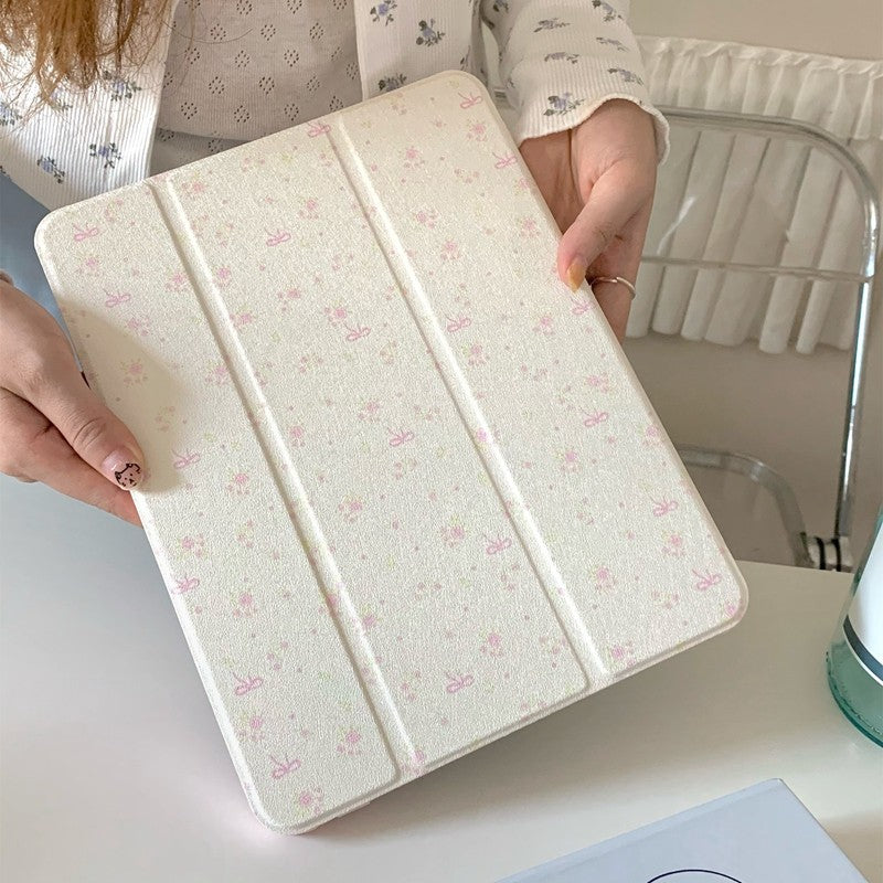 Chromahome Crushed Flower Bowknot Compatible iPad Case - Chromahome  