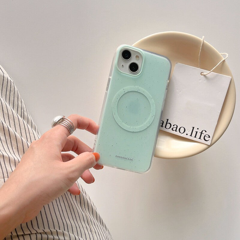 Chromahome Dopamine Mint Green Splash Ink Magnetic iPhone Case - Chromahome  