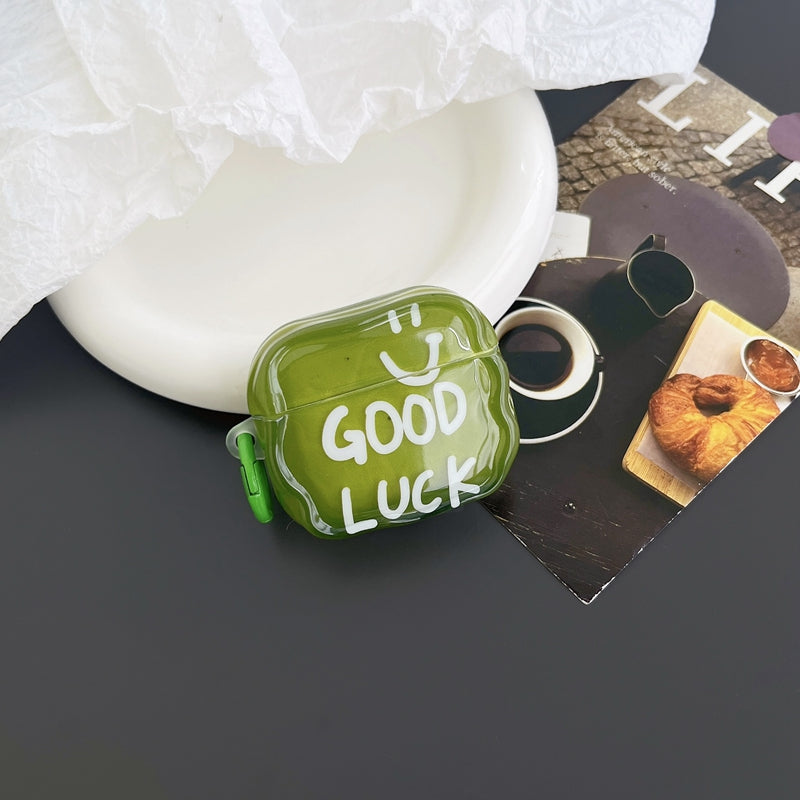 Chromahome Fresh Green English Smiley Face AirPods Case - Chromahome  