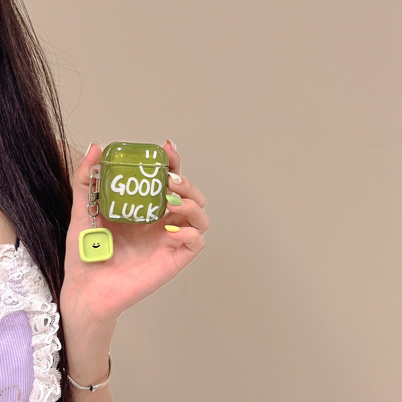 Chromahome Fresh Green English Smiley Face AirPods Case - Chromahome  