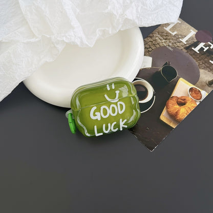 Chromahome Fresh Green English Smiley Face AirPods Case - Chromahome  