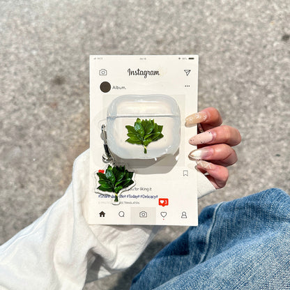 Chromahome Fresh and Simple Grapefruit Leaf Illustration Airpods Case - Chromahome  