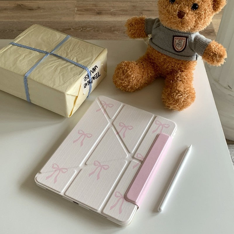 Chromahome Girly Heart Bowknot Magnetic Suction iPad Case - Chromahome  