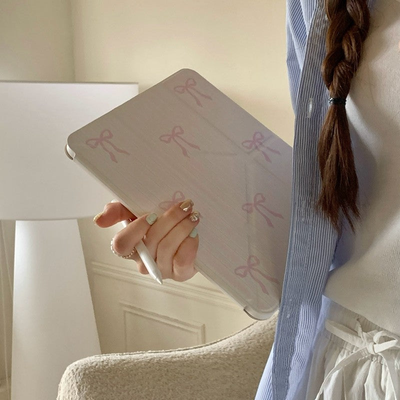 Chromahome Girly Heart Bowknot Magnetic Suction iPad Case - Chromahome  