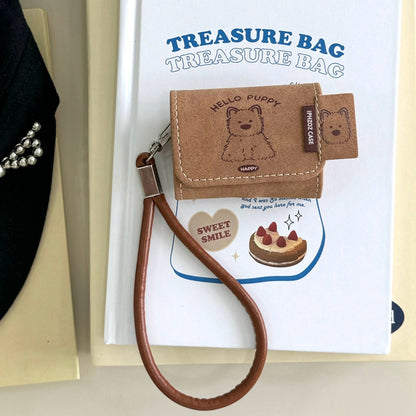 Chromahome Leather Retro Brown Dog AirPods Case - Chromahome  