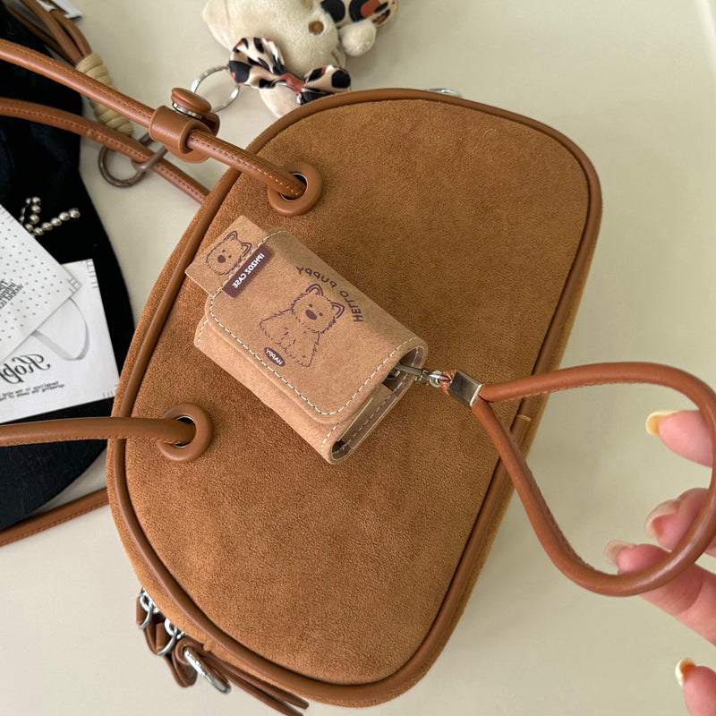 Chromahome Leather Retro Brown Dog AirPods Case - Chromahome  