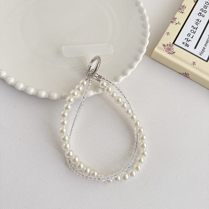 Chromahome Light Luxury Crystal Pearl Double Chain Phone Wristlets - Chromahome  