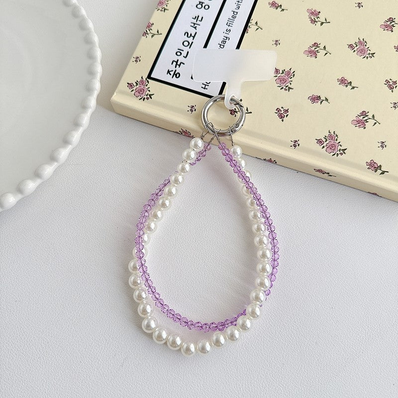 Chromahome Light Luxury Crystal Pearl Double Chain Phone Wristlets - Chromahome  