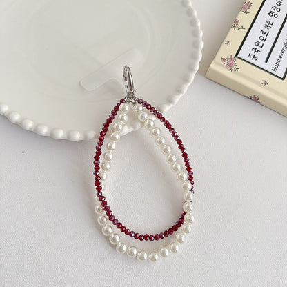 Chromahome Light Luxury Crystal Pearl Double Chain Phone Wristlets - Chromahome  