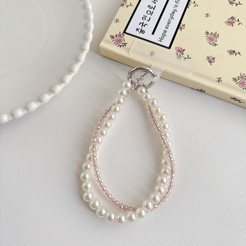Chromahome Light Luxury Crystal Pearl Double Chain Phone Wristlets - Chromahome  