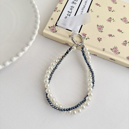Chromahome Light Luxury Crystal Pearl Double Chain Phone Wristlets - Chromahome  