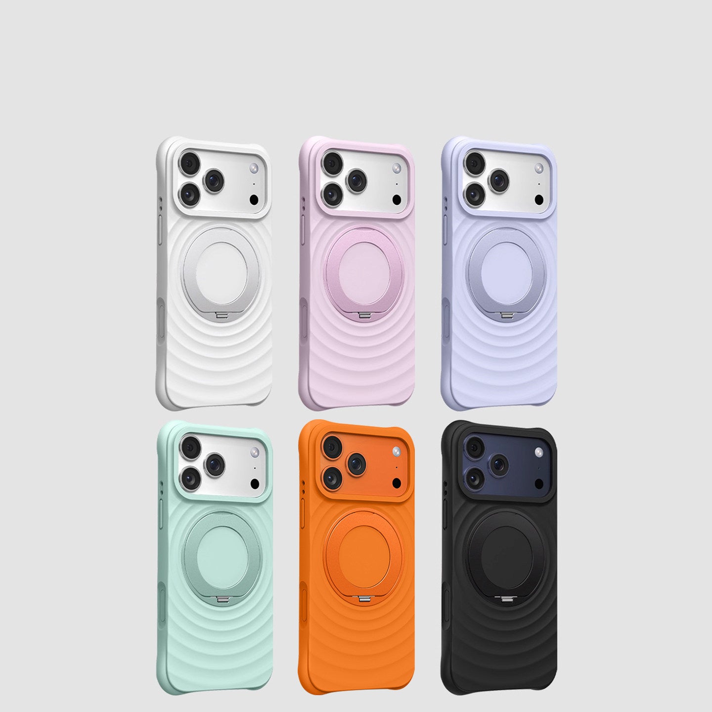 Chromahome Liquid Silicone Solid Color 360 Degree Rotating Stand iPhone Case - Chromahome  