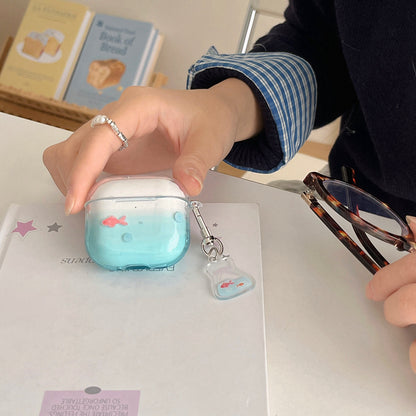 Chromahome Niche Bubble Blue Little Goldfish AirPods Case - Chromahome  