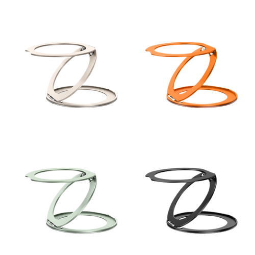 Chromahome Pivot Adhesive Dual Ring Stackable Finger Ring Holder Phone Stand - Chromahome  