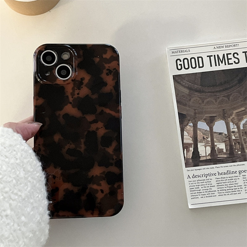 Chromahome Premium Vintage Amber Leopard Apple Phone Case - Chromahome  