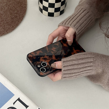 Chromahome Premium Vintage Amber Leopard Apple Phone Case - Chromahome  