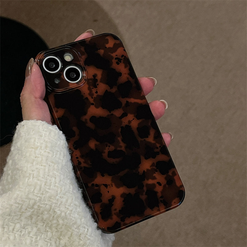 Chromahome Premium Vintage Amber Leopard Apple Phone Case - Chromahome  
