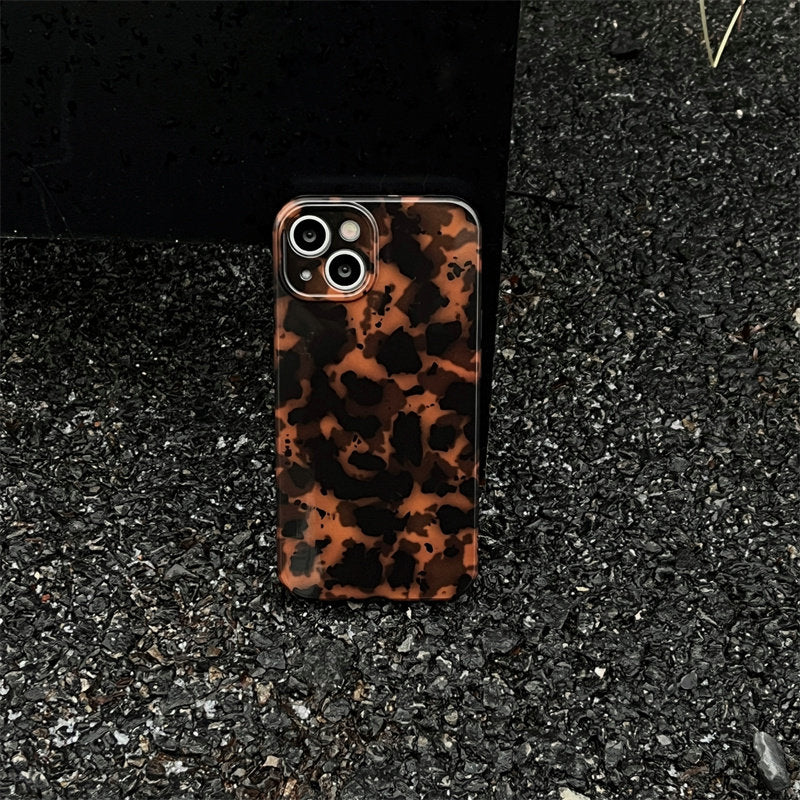 Chromahome Premium Vintage Amber Leopard Apple Phone Case - Chromahome  