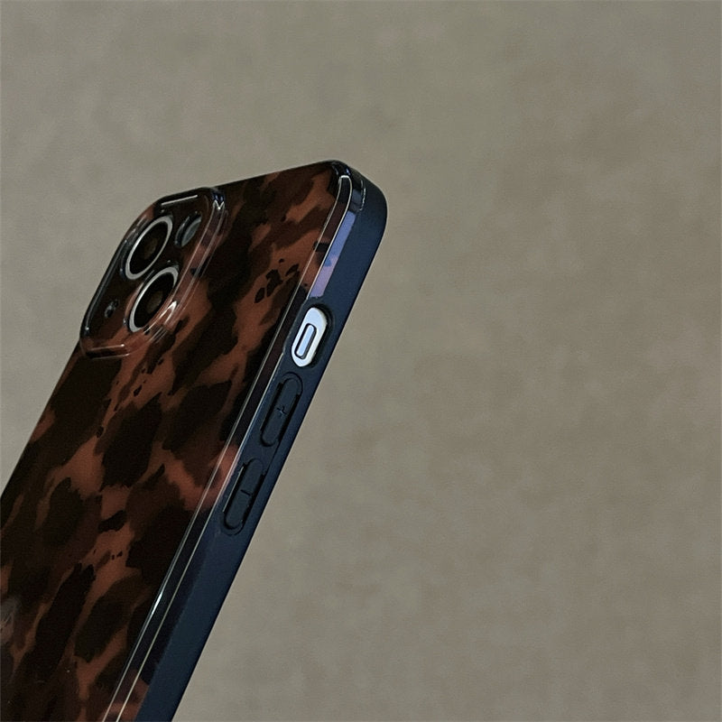 Chromahome Premium Vintage Amber Leopard Apple Phone Case - Chromahome  