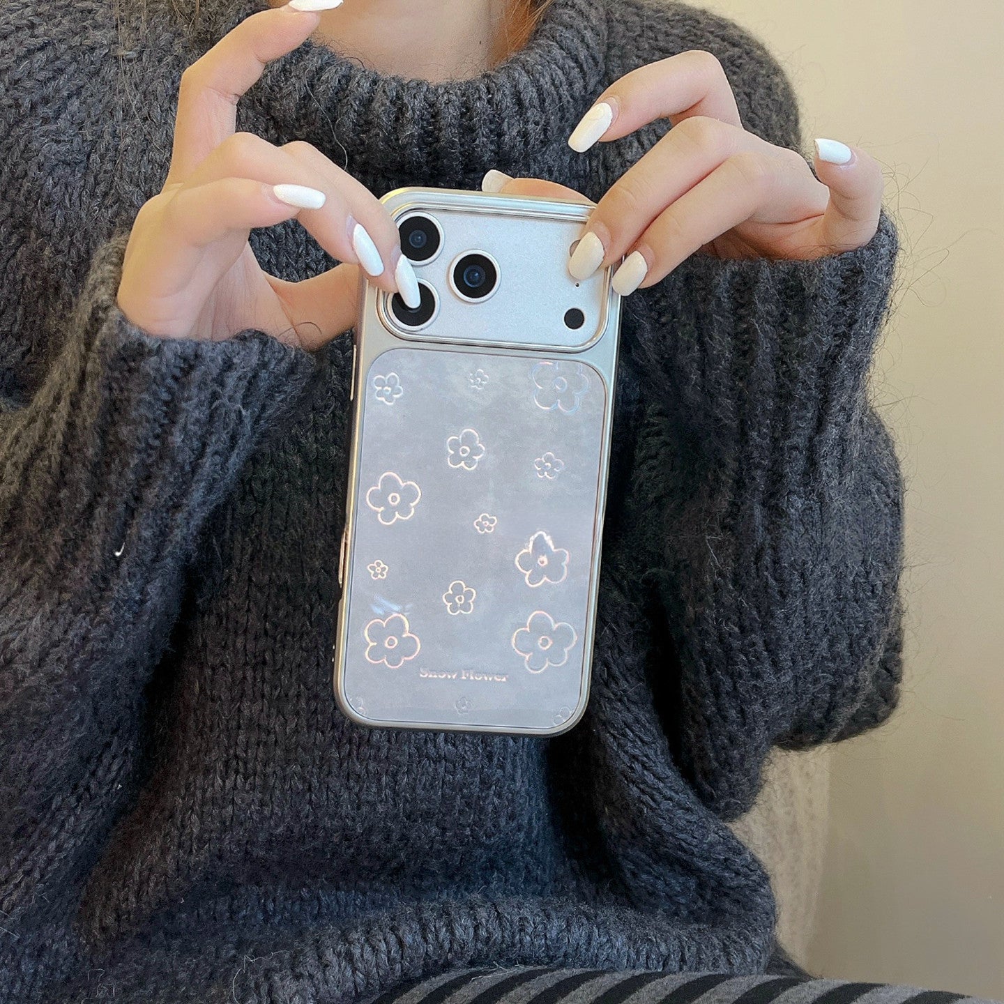 Chromahome Silver Flower iPhone Case - Chromahome  