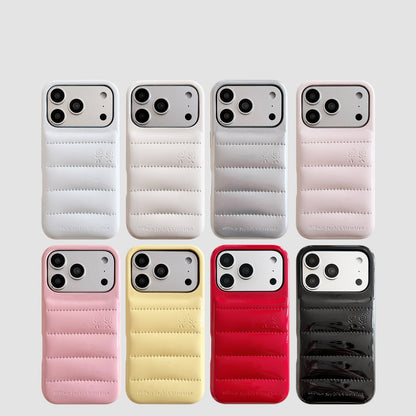 Chromahome Simple Solid Color Soap Leather Down Jacket iPhone Case - Chromahome  