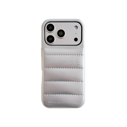 Chromahome Simple Solid Color Soap Leather Down Jacket iPhone Case - Chromahome  